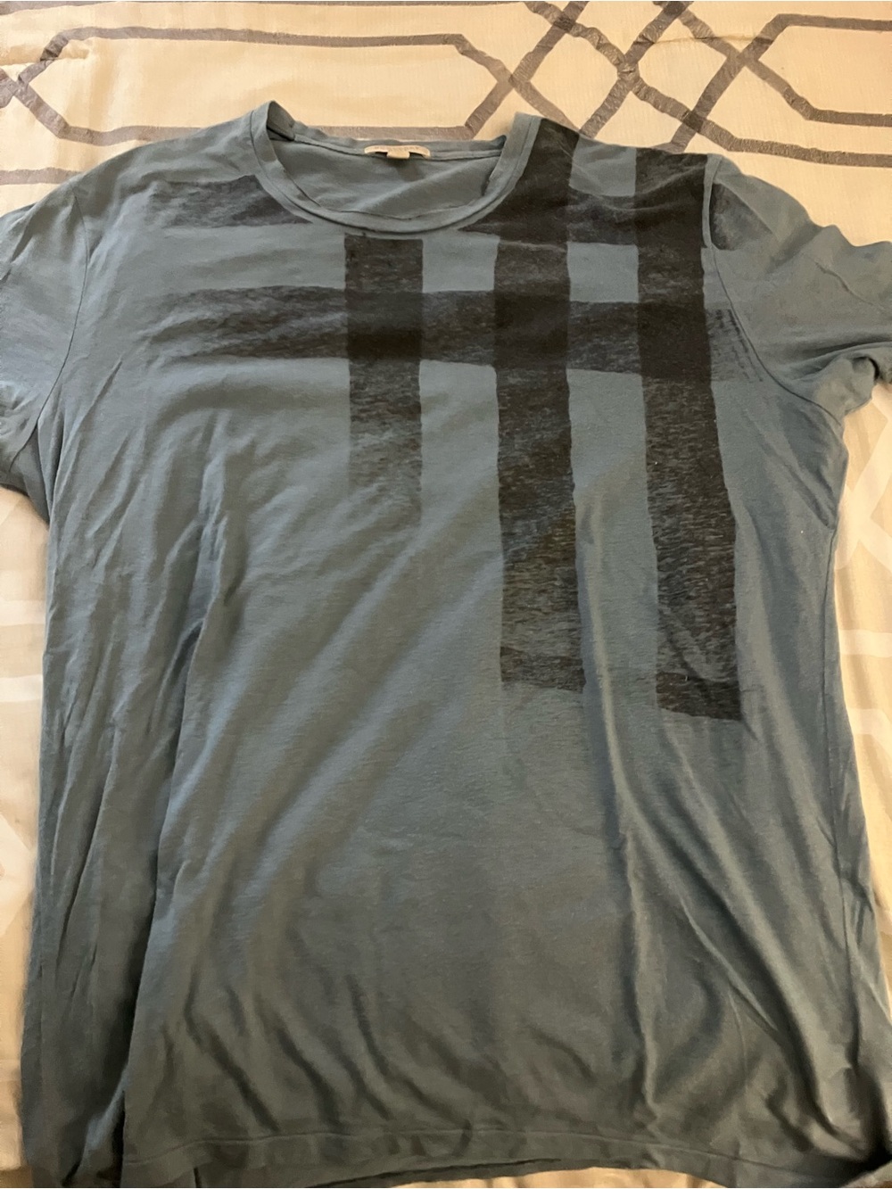 Burberry brit Blueish Cotton Blend Tee